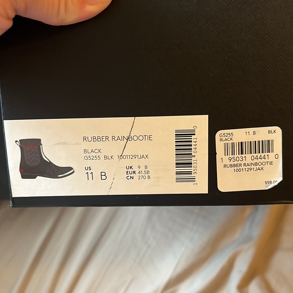 COACH Rubber Rain Bootie (Otter Rubber) Size 11B run small (fits like 9 1/2) - Picture 2 of 5
